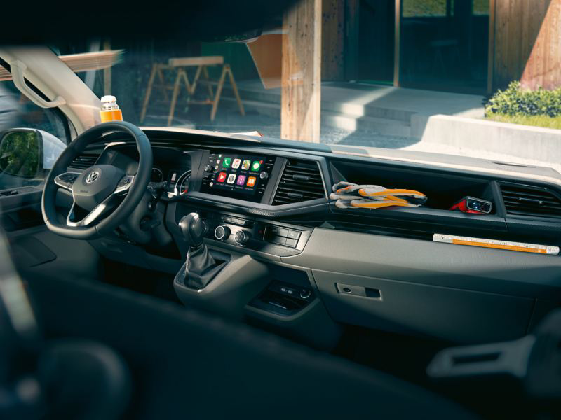 Interior de una VW Transporter