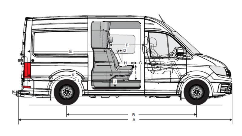 Crafter Dubbele Cabine plan
