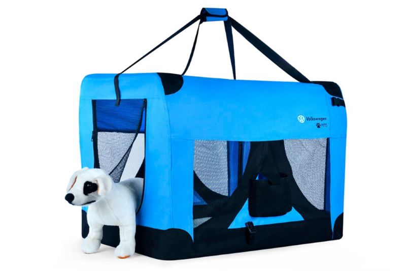 Transportador de mascotas Volkswagen disponible en la colección de accesorios Pets