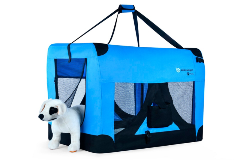 Transportador de mascotas Volkswagen disponible en la colección de accesorios Pets