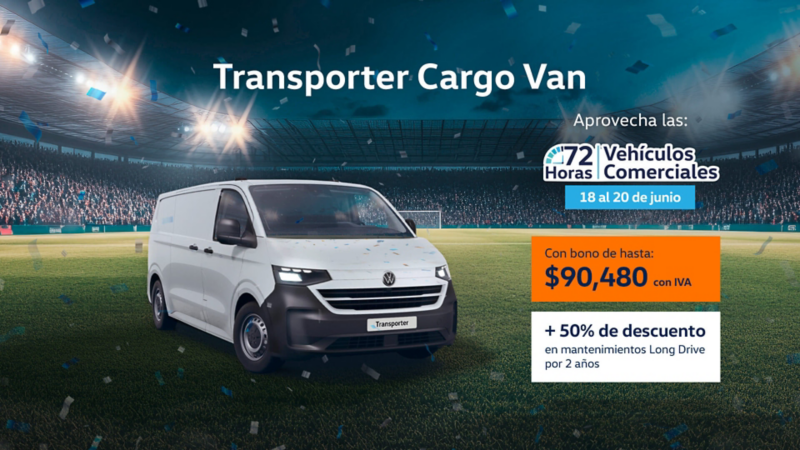 Aprovecha el bono de hasta $90,480 MXN con IVA incluido de Transporter