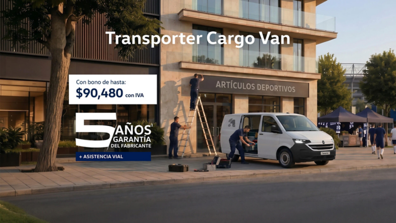 Adquiere un camioneta de trabajo Volkswagen Transporter Cargo a precio promocional