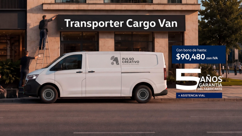Adquiere un camioneta de trabajo Volkswagen Transporter Cargo a precio promocional