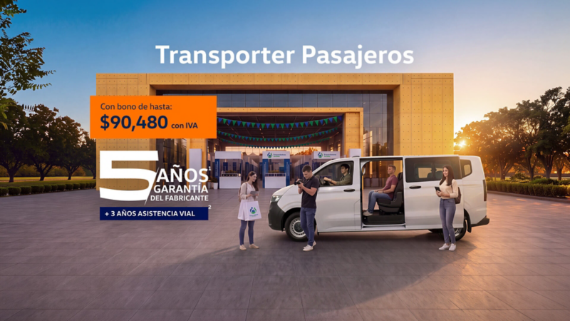 Adquiere un camioneta de trabajo Volkswagen Transporter Pasajeros a precio promocional