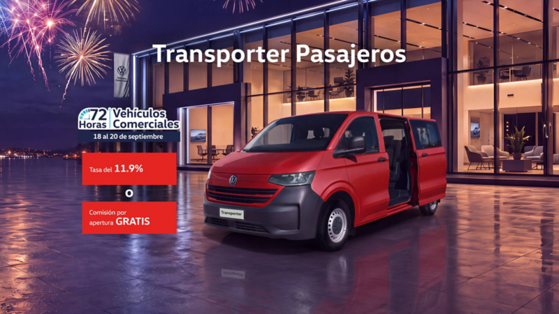 Adquiere un camioneta de trabajo Volkswagen Transporter Pasajeros a precio promocional