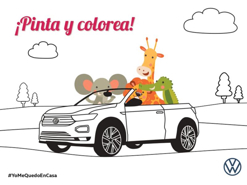 Colorea tu troc cabrio VW Canarias