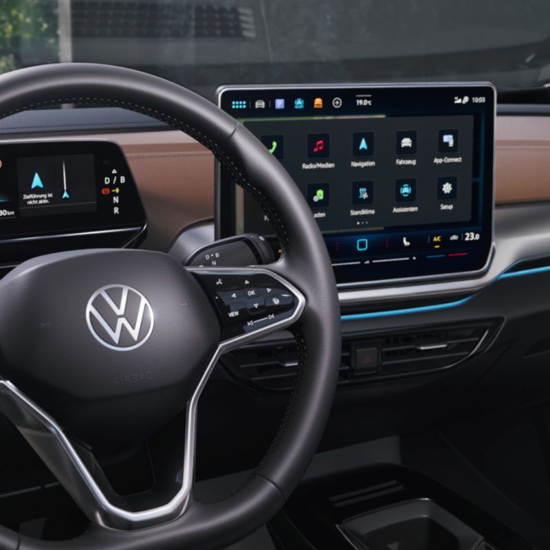 Detalle de la pantalla de un Volkswagen ID.5