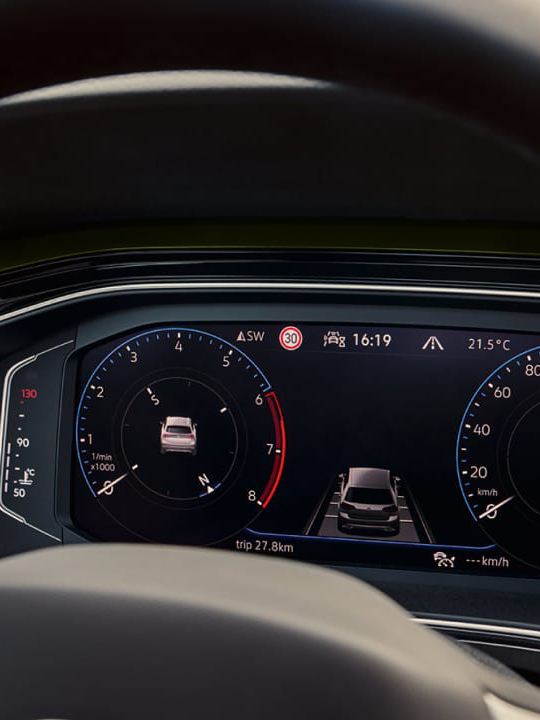 Vista del Digital Cockpit de un Volkswagen Taigo
