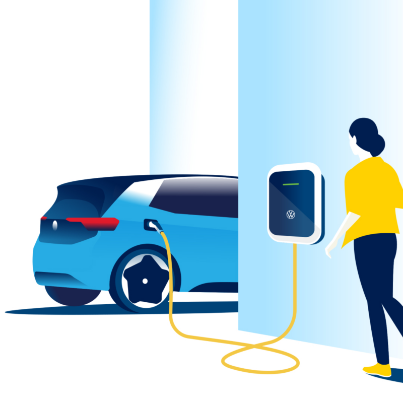 Gráfico de un Volkswagen ID.3 conectado a un Wallbox