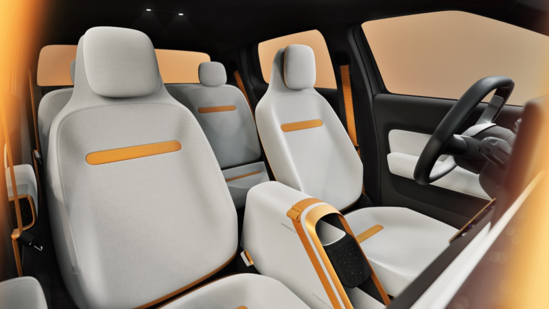 Vista de los asientos de un Volkswagen ID. Evey1