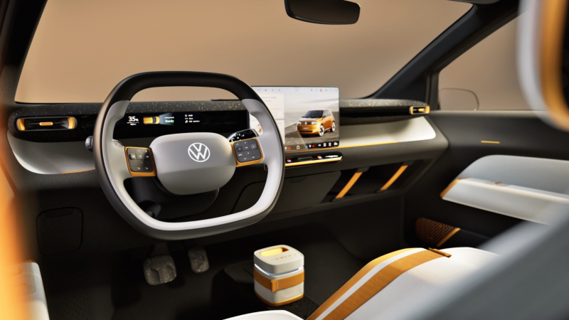 Vista del salpicadero de un Volkswagen Id. Every1