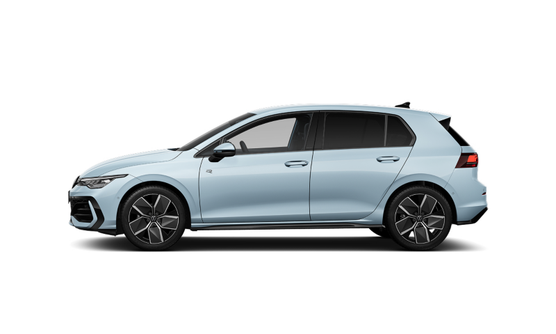 Un Volkswagen Golf vista lateral