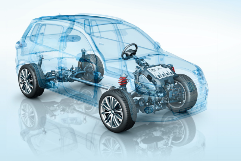 Esquema del sistema de tracción Haldex en un Volkswagen Golf