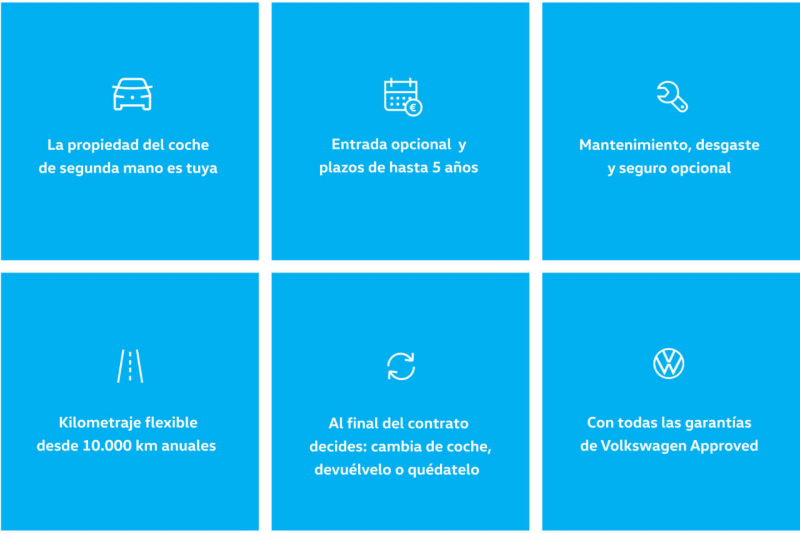 Imagen informativa de las ventajas de Volkswagen de ocasión