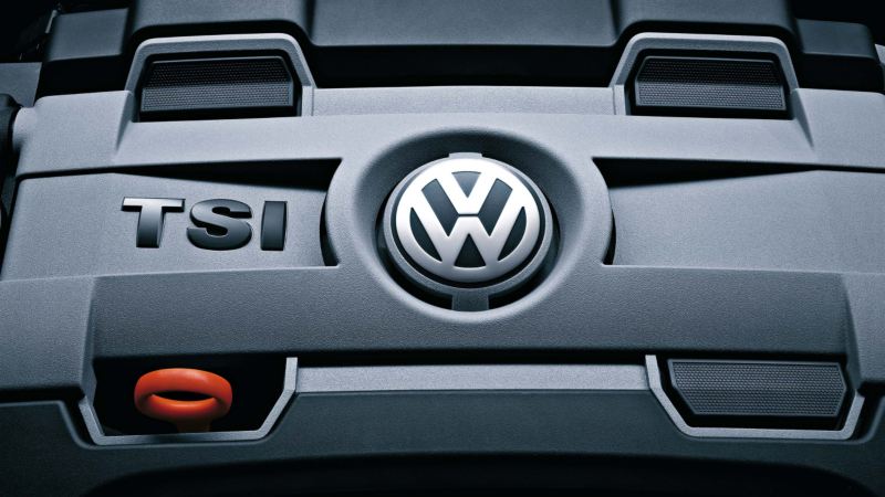 Detalle del motor TSI de Volkswagen