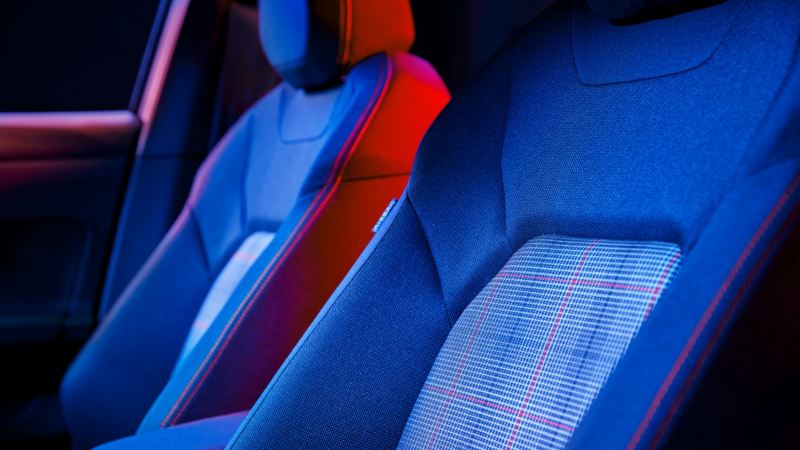 Detallle de los asientos de un Volkswagen Polo GTI