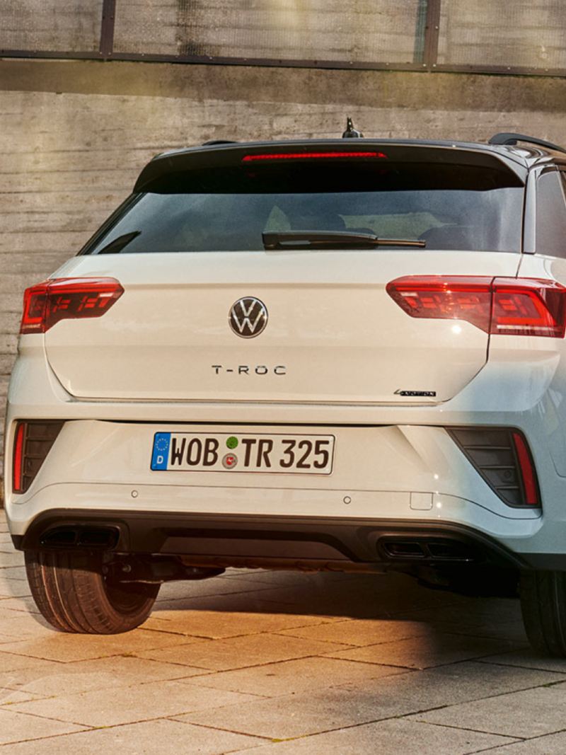 Vista trasera de un Volkswagen T-Roc