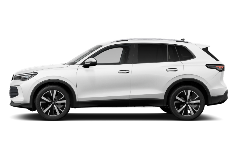 Volkswagen Tiguan MÁS blanco en fondo blanco