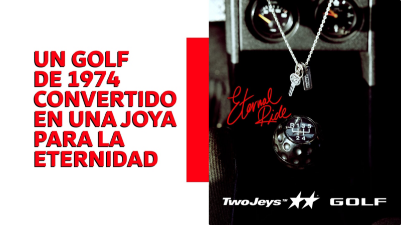 Texto e imagen de las joyas de TwoJeys hechas a partir del material de un Golf MK1