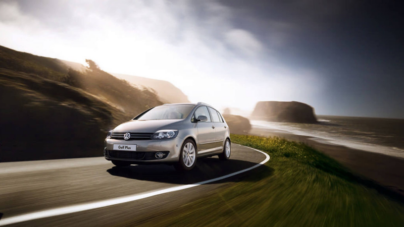 A Golf Plus being driven on the road