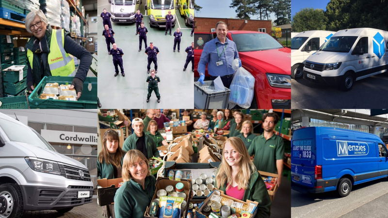 Employees from key businesses and their Volkswagen Commercial Vehicles