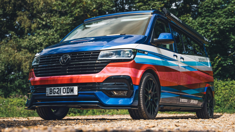 Exterior photo of a Transporter conversion.