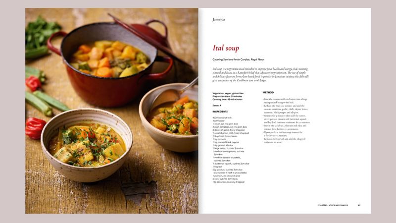 An image showing a recipe page from the cookbook.