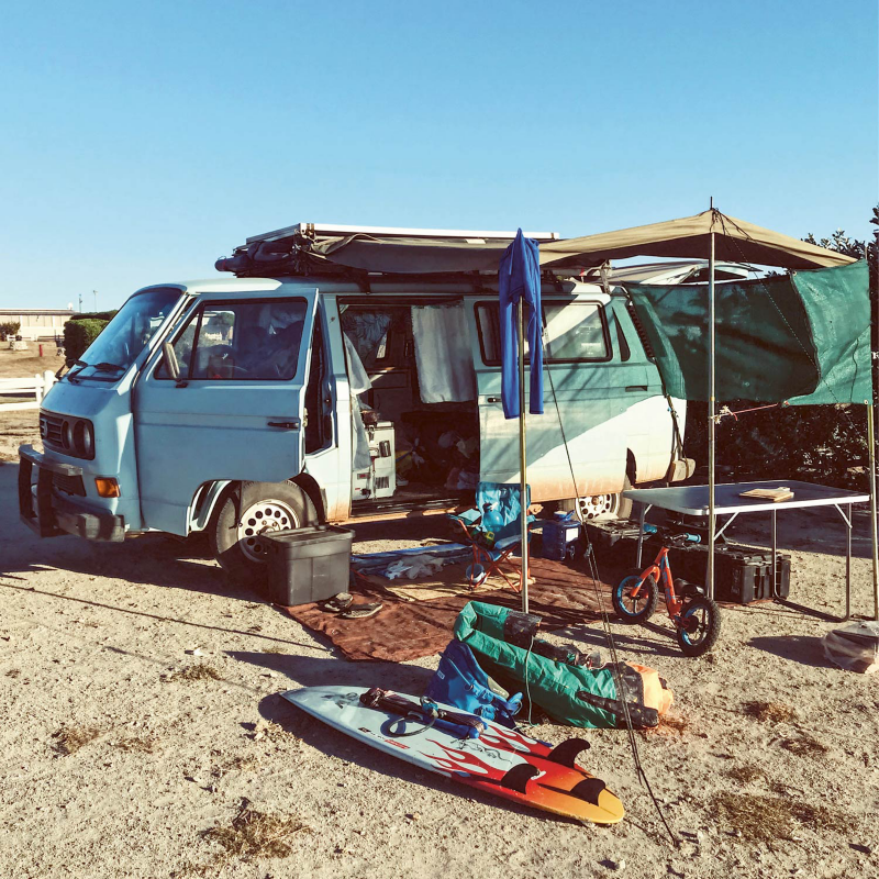 Förtältet till Volkswagen T3 1989, vanlife i Sydafrika
