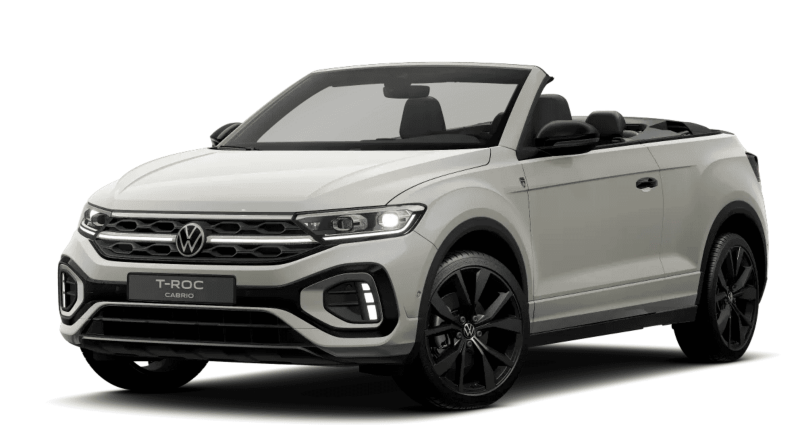 T-ROC Cabriolet gris de profil