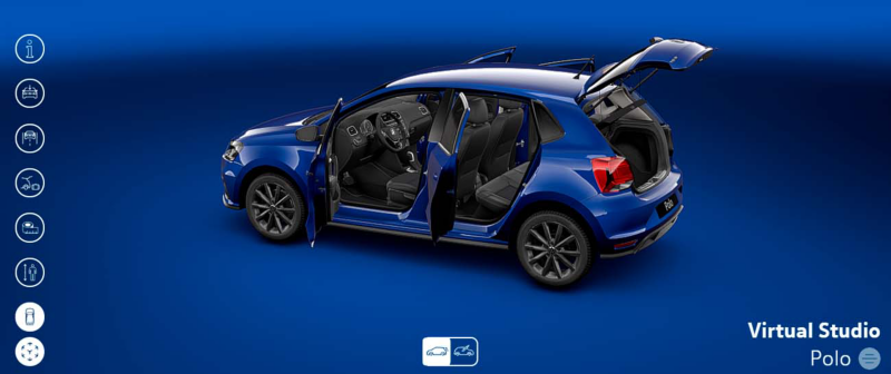 Imagen de Polo Edición Especial en Virtual Studio, donde puedes ver tu auto desde tu celular.