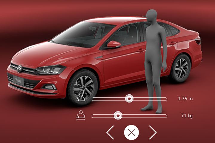 Auto Volkswagen visto desde app Virtual Studio.