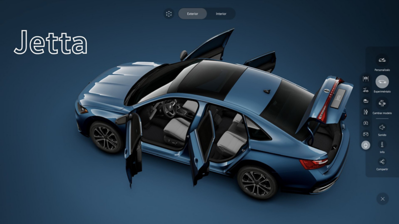 Jetta 2025, edición Sportline. Modelo de Volkswagen disponible en Virtual Studio. 