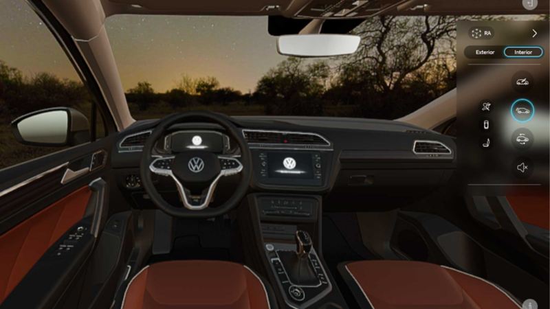 Vista previa de Virtual Studio de Volkswagen, aplicación de realidad virtual para ver en tu celular tu auto o SUVW. 