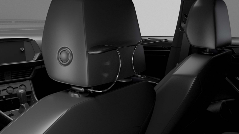 Percha VW para colocar en asiento. Accesorio original disponible en concesionarias VW en México. 