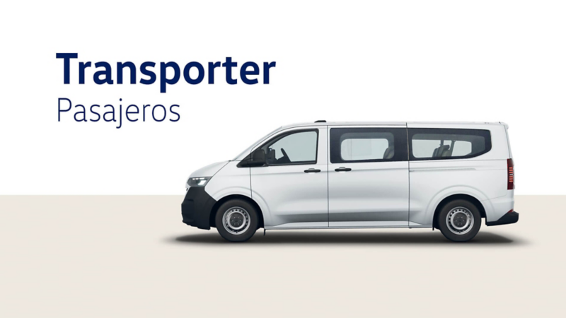 Van de pasajeros VW Transporter con garantía y servicio de protección de llantas