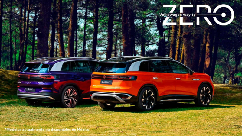 Imagen de autos eléctricos Volkswagen, camionetas SUV disponibles actualmente en Europa.