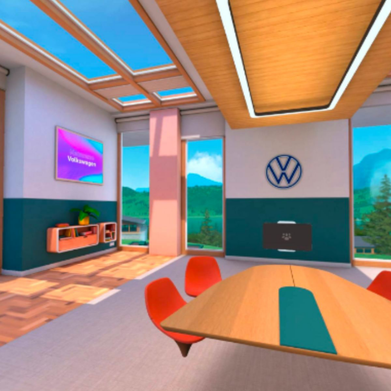 Diseño de concesionaria Volkswagen en Metaverso. 