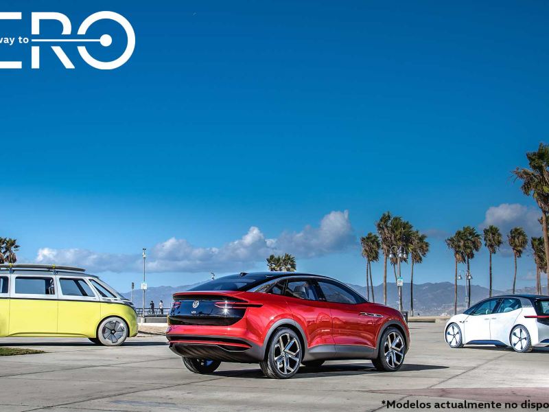 Autos electricos de Volkswagen. SUV, combi y auto de la familia ID. 