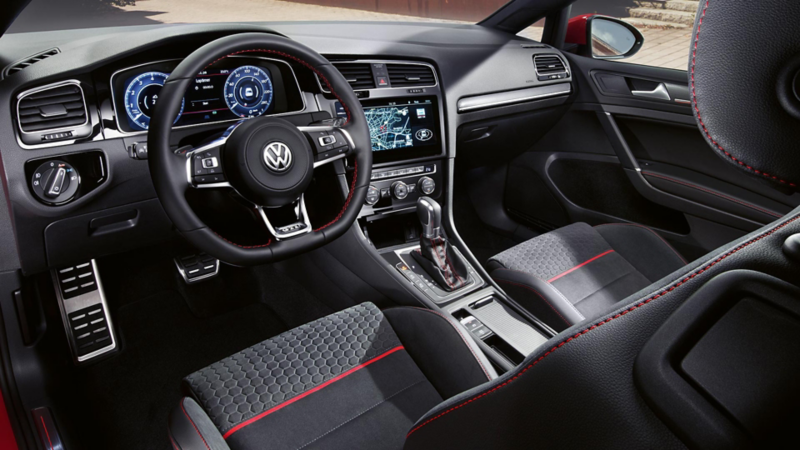 The new Volkswagen Golf GTI interior overview.