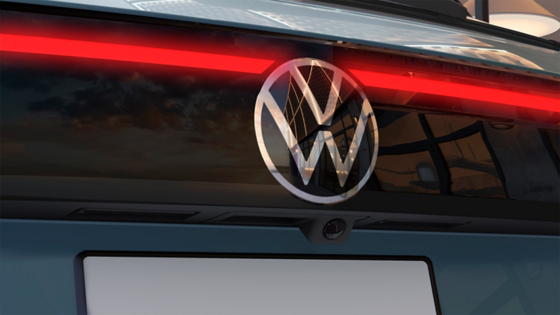 Nivus 2026. Logo de Volkswagen y franja trasera de luz LED roja. 