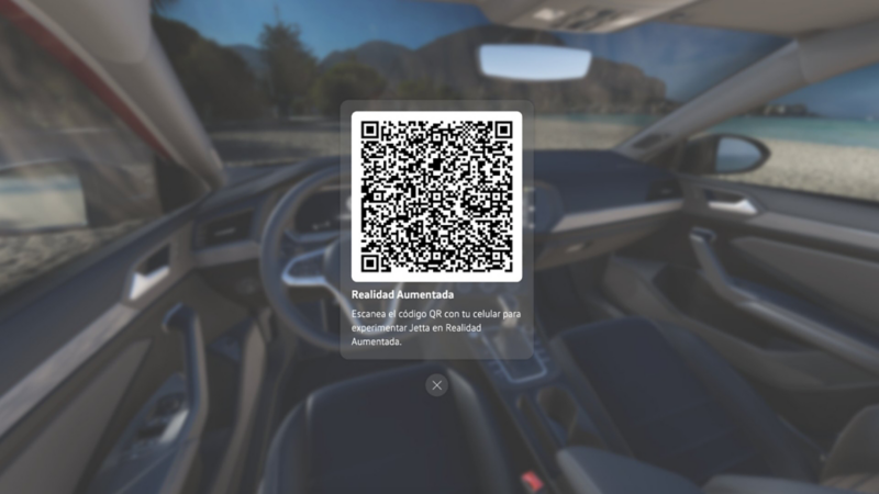 QR para entrar a la aplicación de Virtual Studio de Volkswagen. 