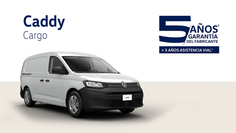 Adquiere un Caddy Cargo 2026 con 5 años de garantía y 3 años de asistencia vial