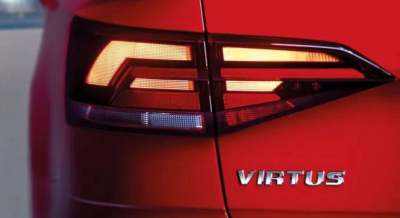 Imagen de luces traseras del auto sedán Virtus 2021 de Volkswagen