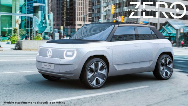 Imagen exterior de Volkswagen ID. LIFE, vehículo compacto y eléctrico que estará disponible en 2025.