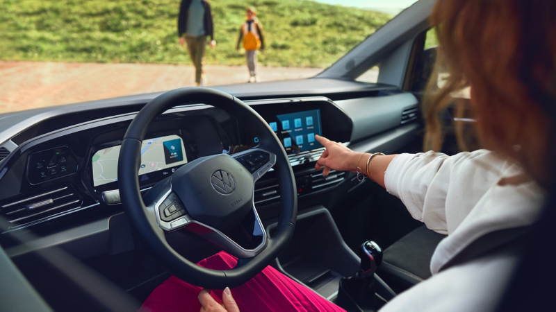 Le nouveau Volkswagen Caddy vu de l'intérieur.