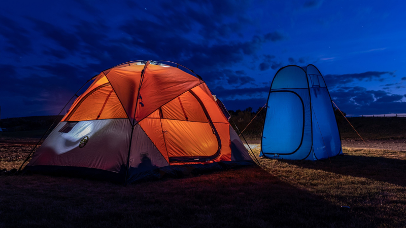 Duschzelt für Camper.