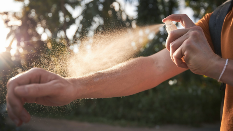 Spray gegen Mücken.