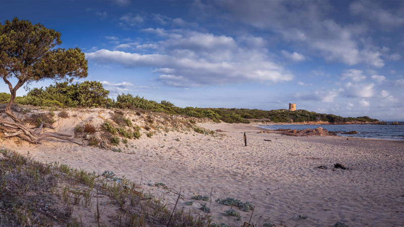 Stranden vid Costa Smeralda.