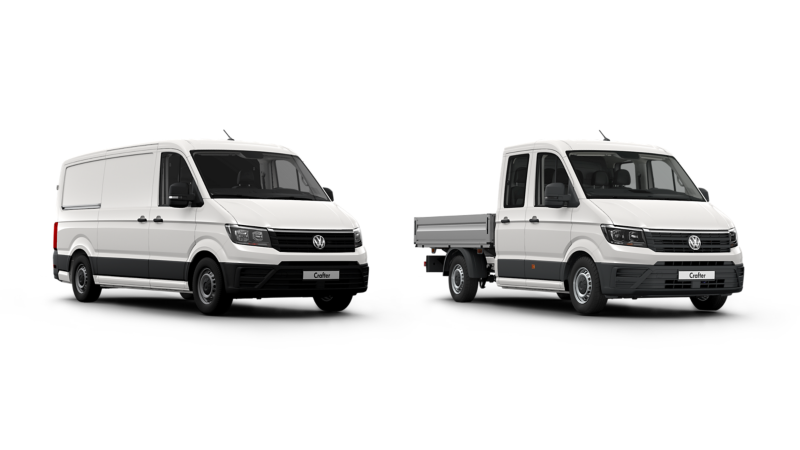 Volkswagen Crafter w wersji Furgon oraz Skrzyniowy.