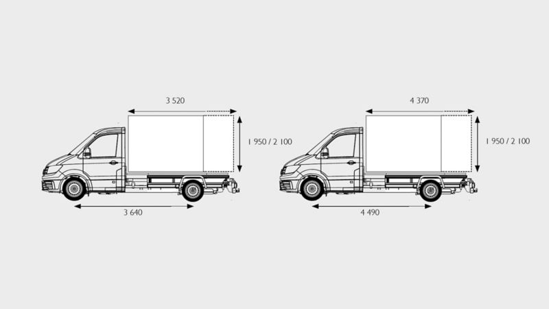 VW Crafter Volymax måttskisser